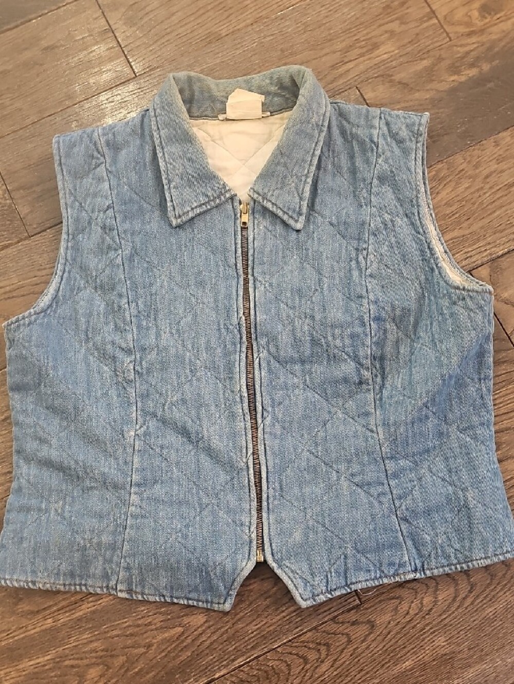 Vintage Denim Cotton Vest - Picture 7 of 9